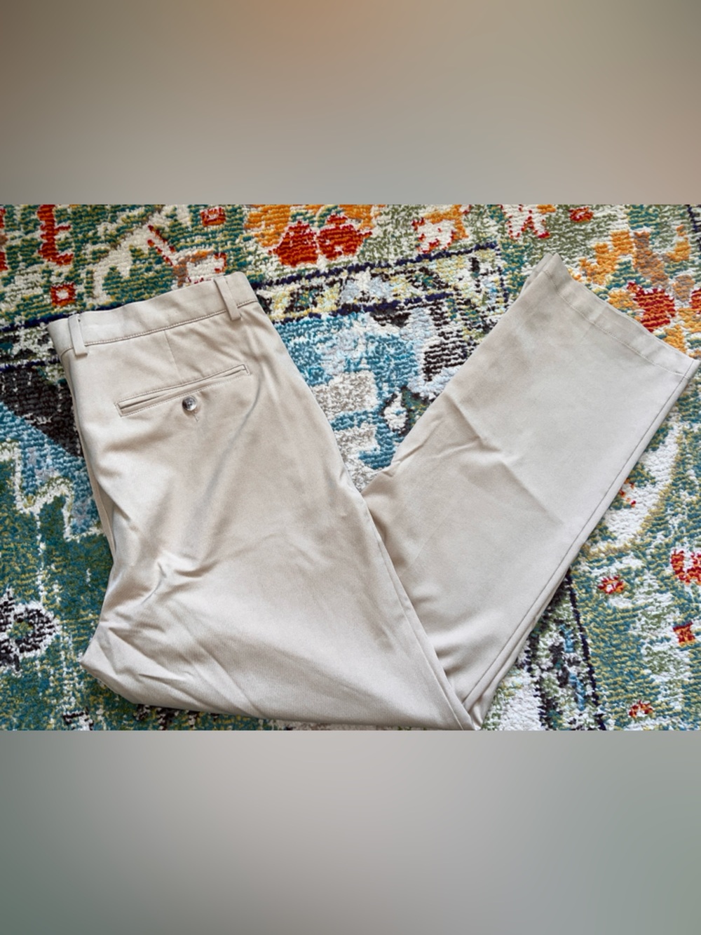 Greg Norman 34x29 Tan Polyester Flat Frnt Golf Pants Great Men’s Mint
